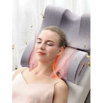 Массажная подушка роликовая с функцией подогрева и музыкой Paradise Sound LeonKan YK-501C массажёр для шеи и п 20000026 фото